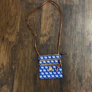 Dooney & Bourke Blue and Brown Crossbody Bag